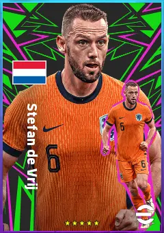 Stefan de Vrij eFootball 2026 player card, 82 OVR CB