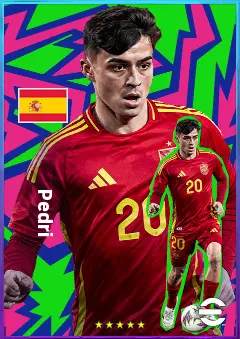 Pedri eFootball 2026 player card, 86 OVR CMF