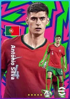 António Silva eFootball 2026 player card, 82 OVR CB