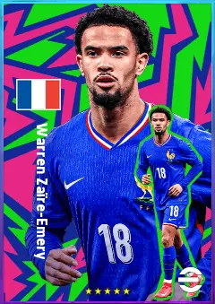 Warren Zaïre-Emery eFootball 2026 player card, 84 OVR CMF