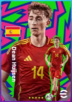Dean Huijsen eFootball 2026 player card, 83 OVR CB