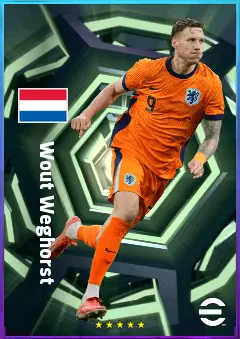 Wout Weghorst eFootball 2026 player card, 80 OVR CF