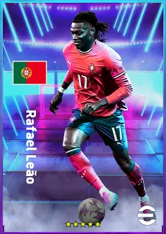 Rafael Leão eFootball 2026 player card, 84 OVR LWF