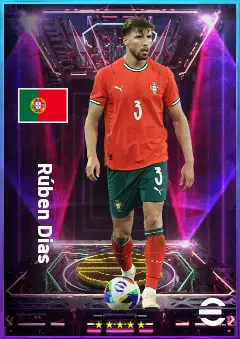 Rúben Dias eFootball 2026 player card, 84 OVR CB