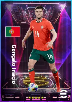 Gonçalo Inácio eFootball 2026 player card, 81 OVR CB
