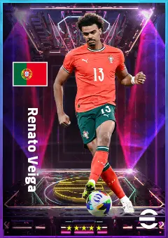 Renato Veiga eFootball 2026 player card, 78 OVR DMF