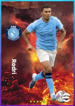Rodri eFootball 2026 player card, 86 OVR DMF
