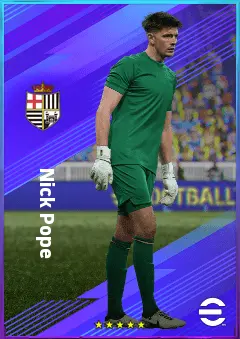 Nick Pope eFootball 2026 player card, 81 OVR GK