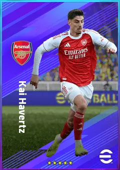 Kai Havertz eFootball 2026 player card, 83 OVR CF