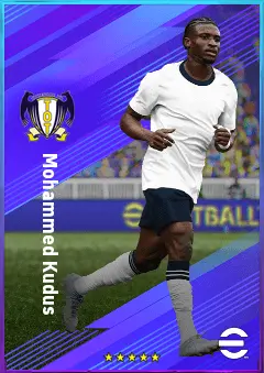 Mohammed Kudus eFootball 2026 player card, 82 OVR LMF