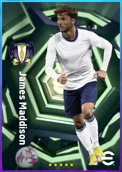 James Maddison eFootball 2026 player card, 82 OVR AMF