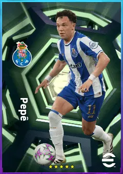 Pepê eFootball 2026 player card, 80 OVR AMF