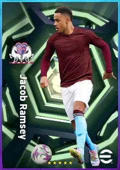 Jacob Ramsey eFootball 2026 player card, 81 OVR LMF