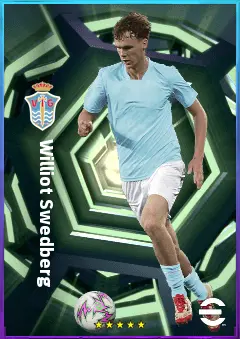 Williot Swedberg eFootball 2026 player card, 80 OVR LWF