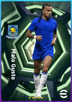 Malo Gusto eFootball 2026 player card, 81 OVR RB