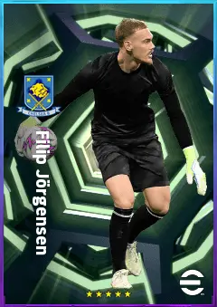 Filip Jörgensen eFootball 2026 player card, 81 OVR GK