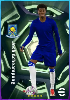 Josh Acheampong eFootball 2026 player card, 78 OVR RB