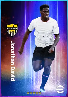 Jonathan David eFootball 2026 player card, 82 OVR CF