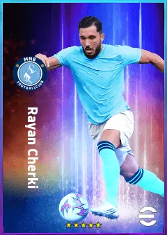 Rayan Cherki eFootball 2026 player card, 82 OVR AMF