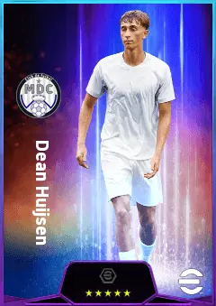 Dean Huijsen eFootball 2026 player card, 83 OVR CB