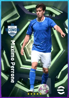 Maximo Perrone eFootball 2026 player card, 80 OVR DMF