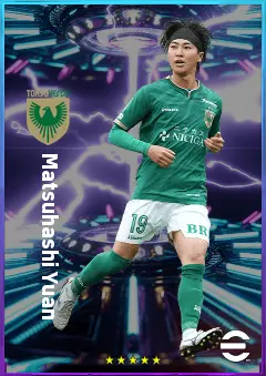 Matsuhashi Yuan eFootball 2026 player card, 77 OVR LMF