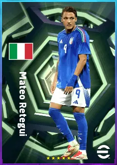 Mateo Retegui eFootball 2026 player card, 82 OVR CF