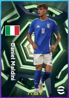 Daniel Maldini eFootball 2026 player card, 79 OVR AMF