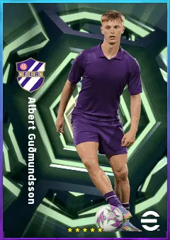 Albert Guðmundsson eFootball 2026 player card, 80 OVR CF