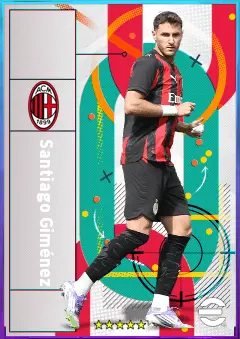 Santiago Giménez eFootball 2026 player card, 82 OVR CF
