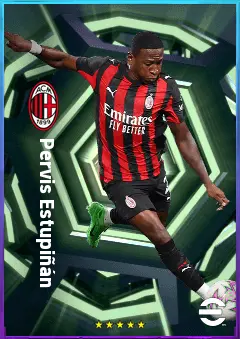 Pervis Estupiñán eFootball 2026 player card, 81 OVR LB