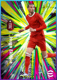 Hugo Ekitiké eFootball 2026 player card, 83 OVR CF