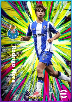 Rodrigo Mora eFootball 2026 player card, 81 OVR AMF