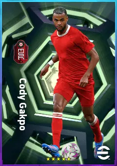 Cody Gakpo eFootball 2026 player card, 83 OVR LWF