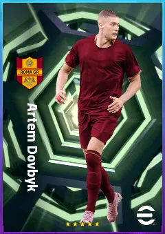 Artem Dovbyk eFootball 2026 player card, 82 OVR CF