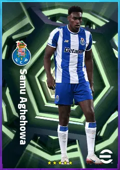 Samu Aghehowa eFootball 2026 player card, 82 OVR CF
