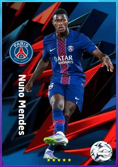 Nuno Mendes eFootball 2026 player card, 82 OVR LB