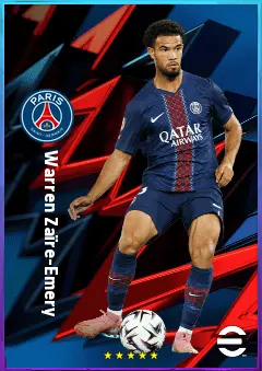 Warren Zaïre-Emery eFootball 2026 player card, 84 OVR CMF
