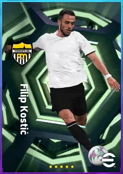 Filip Kostić eFootball 2026 player card, 80 OVR LMF
