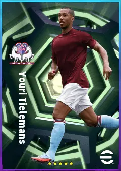 Youri Tielemans eFootball 2026 player card, 81 OVR CMF
