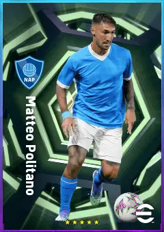 Matteo Politano eFootball 2026 player card, 82 OVR RWF