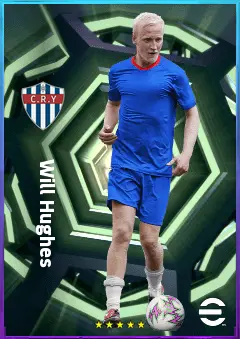 Will Hughes eFootball 2026 player card, 80 OVR CMF