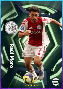 Raúl Moro eFootball 2026 player card, 79 OVR LWF