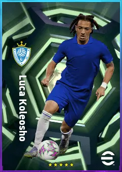 Luca Koleosho eFootball 2026 player card, 80 OVR LWF