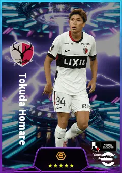 Tokuda Homare eFootball 2026 player card, 76 OVR CF