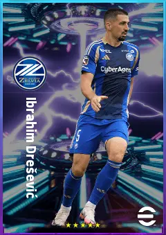 Ibrahim Drešević eFootball 2026 player card, 76 OVR CB