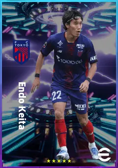 Endo Keita eFootball 2026 player card, 78 OVR LWF