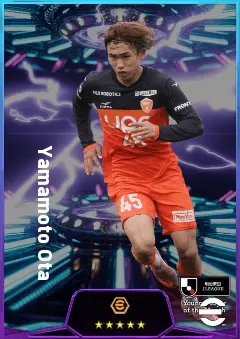 Yamamoto Ota eFootball 2026 player card, 77 OVR AMF