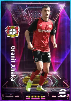 Granit Xhaka eFootball 2026 player card, 83 OVR CMF