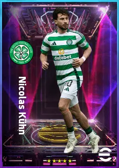 Nicolas Kühn eFootball 2026 player card, 78 OVR RWF